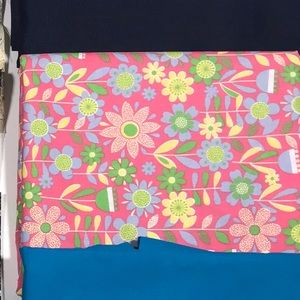 Homemade pink flower face mask